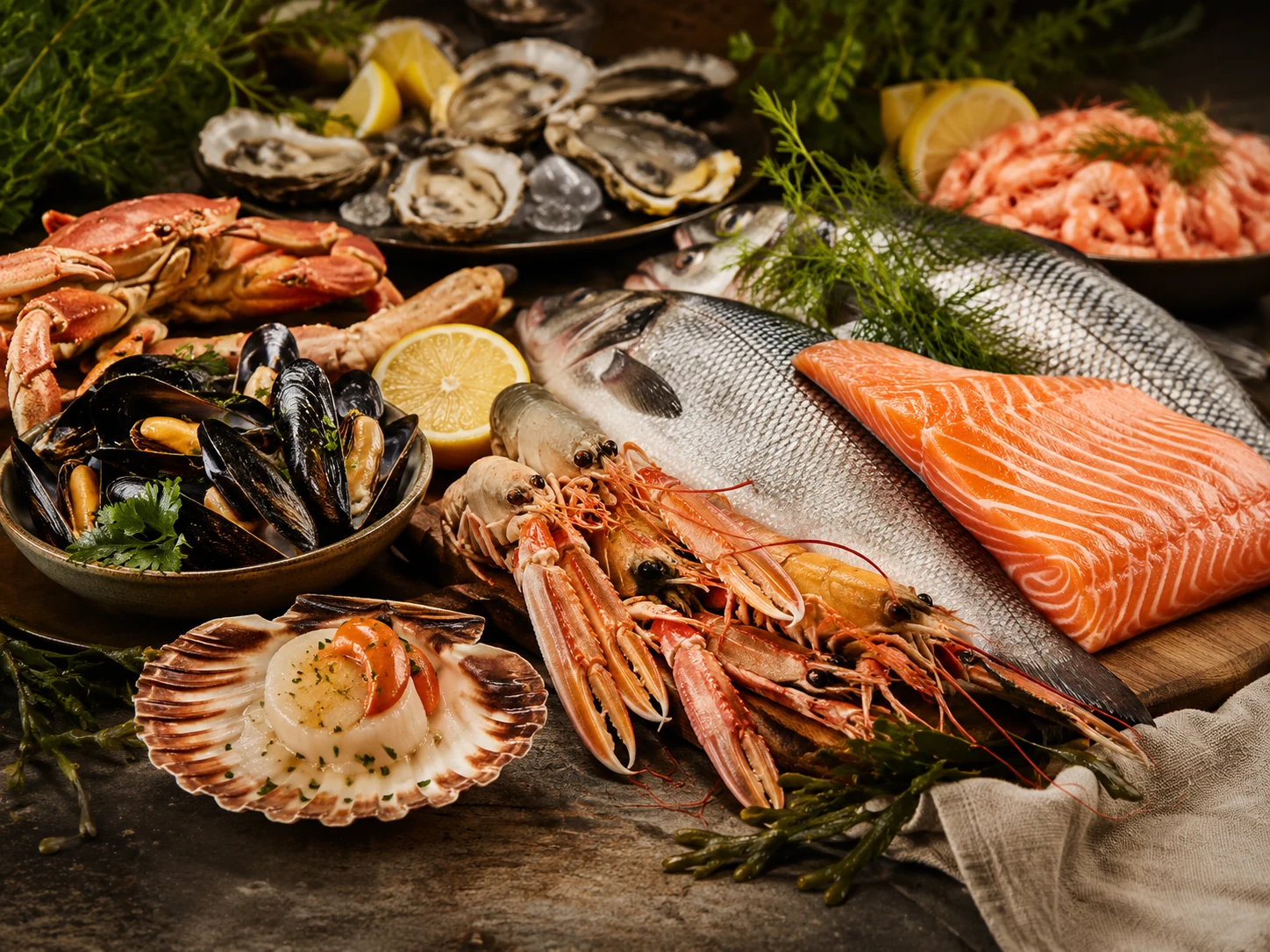 Fisk, skalldyr og annen sjømat