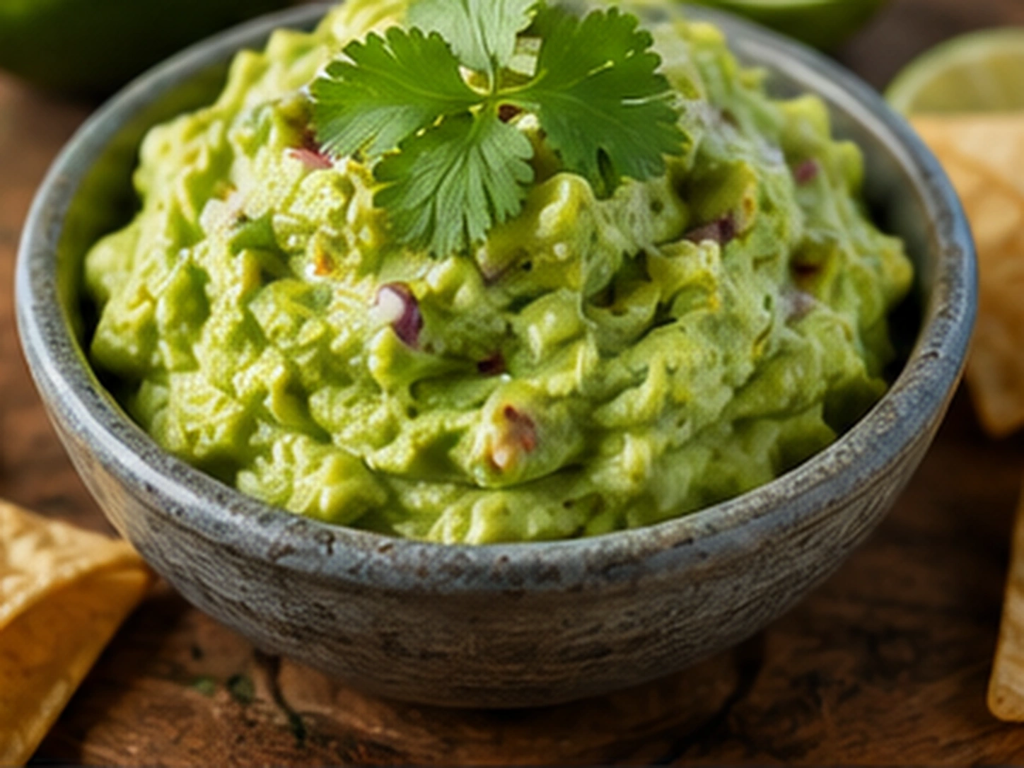 Klassisk guacamole med lime, koriander og jalapeño